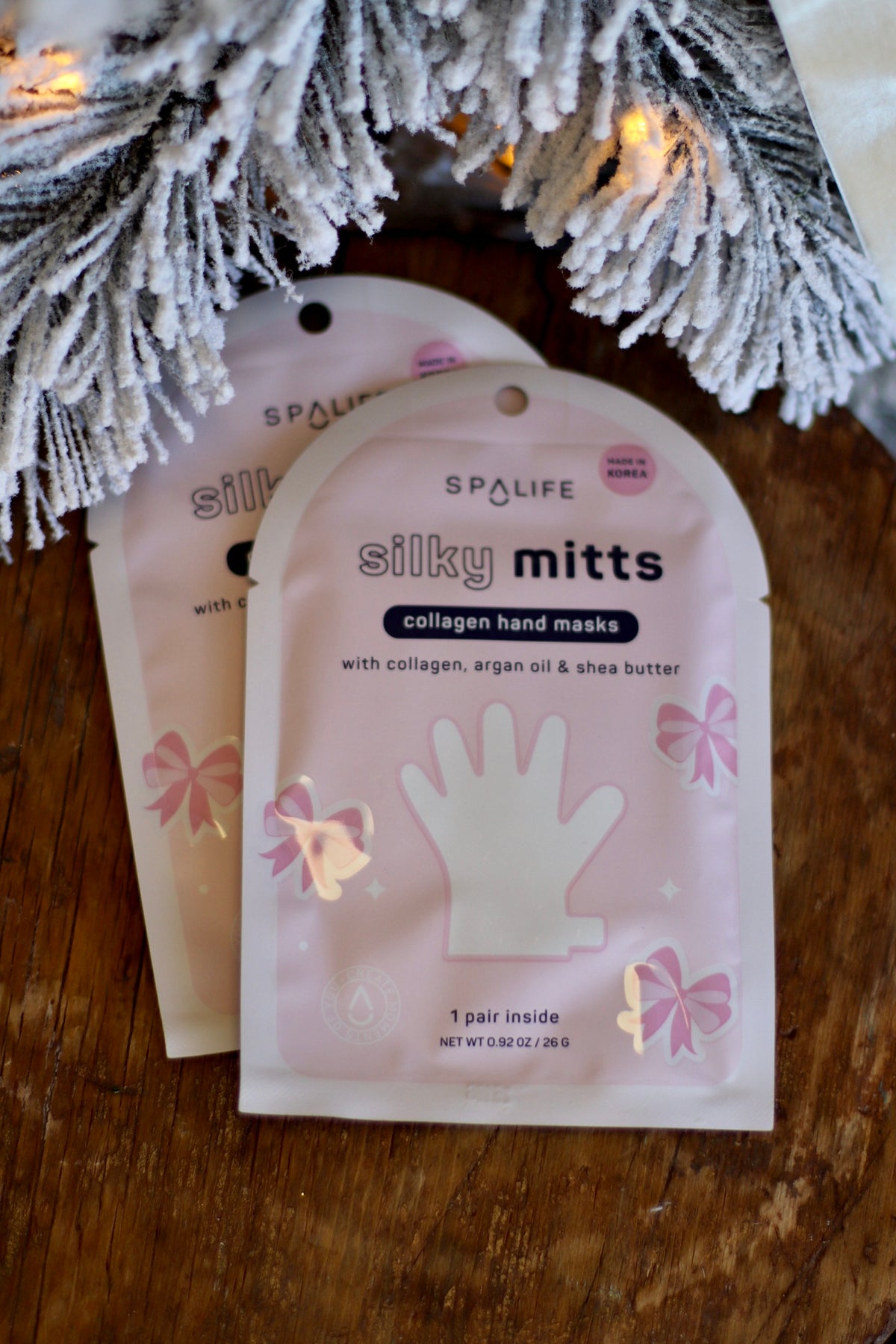 Christmas Holiday Silky Mitts Collagen Hand Gloves - 1 Pair