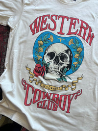 Ivory Western Cowboy Club Graphic Tee