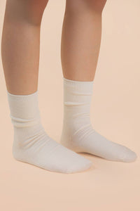 Ribbed mock socks: OLIVE