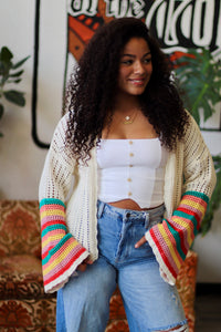 Crochet Bell Sleeve Cardigan