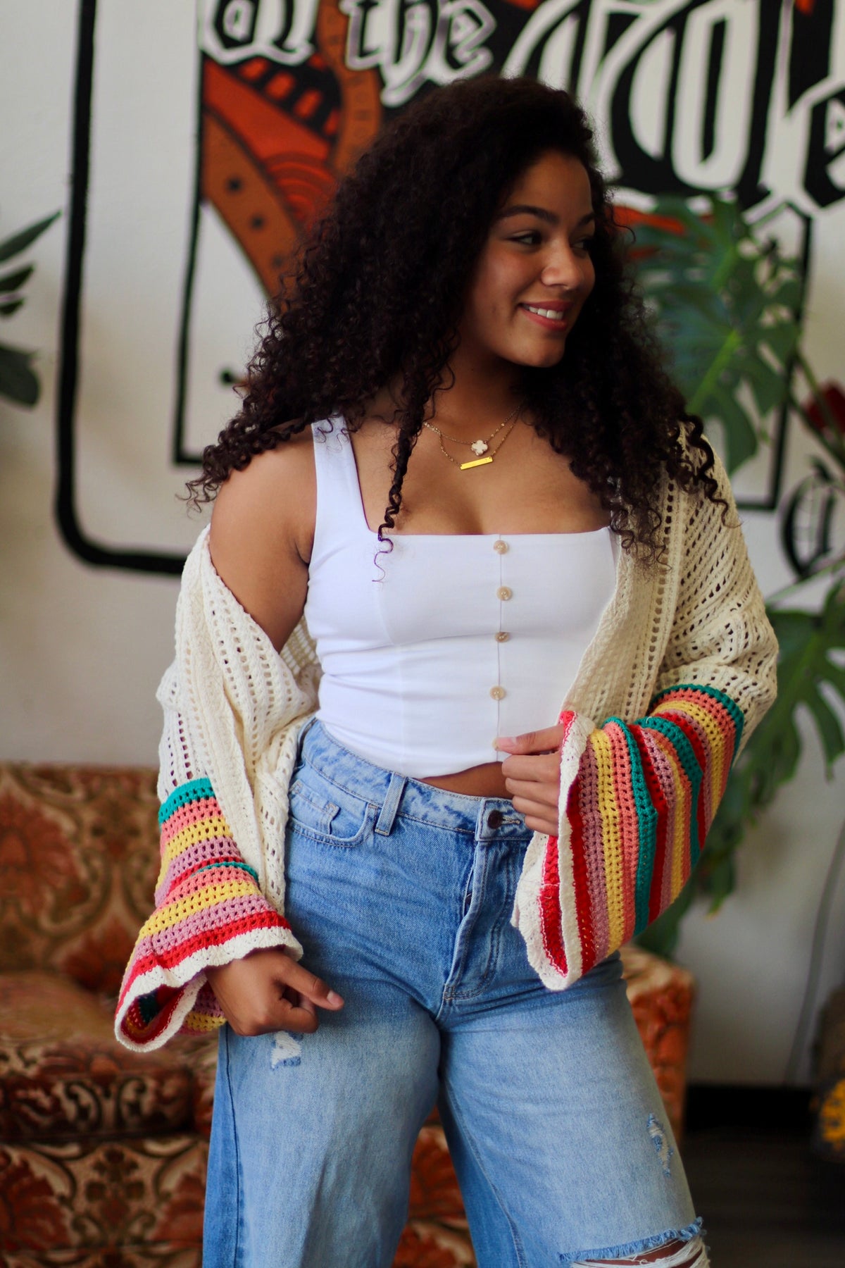 Crochet Bell Sleeve Cardigan