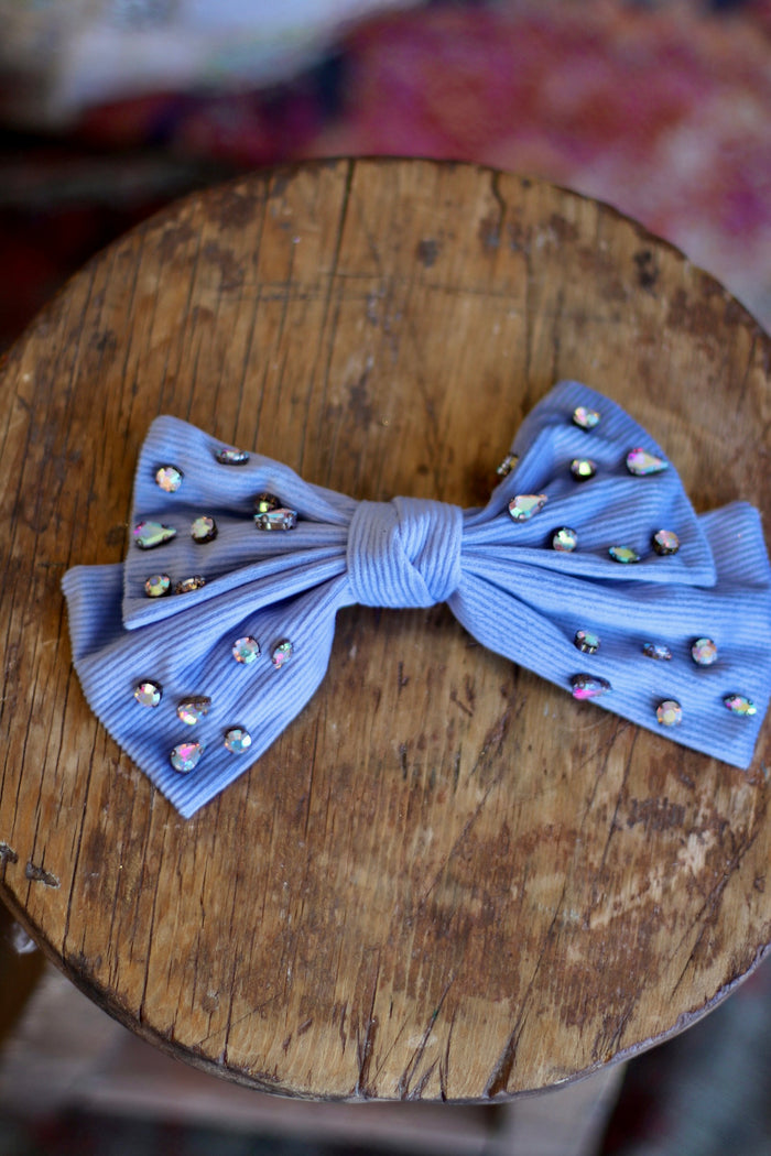 Large Cord Rhinestone Bow + 5 Colors