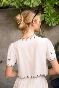 Free As A Bird Scallop Hem Top