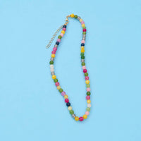 Colorful Round Beaded Necklace