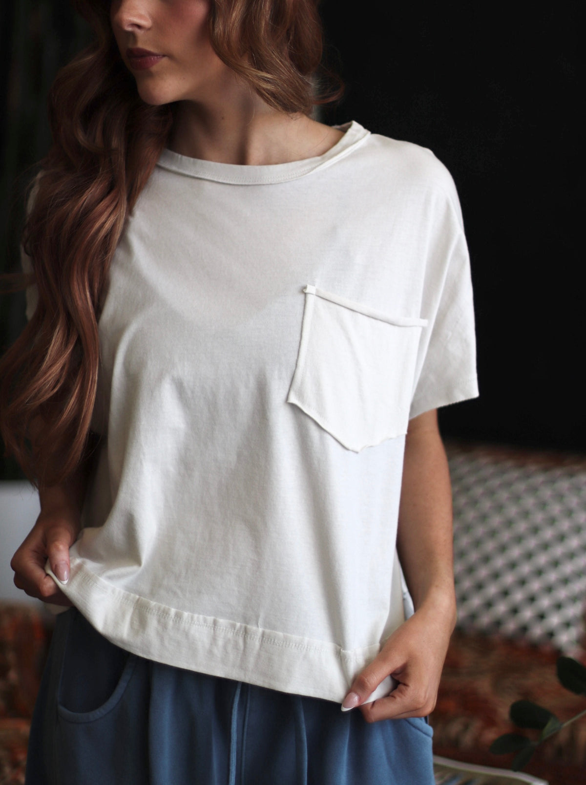 Dolly Oversized Boxy Top + Bone