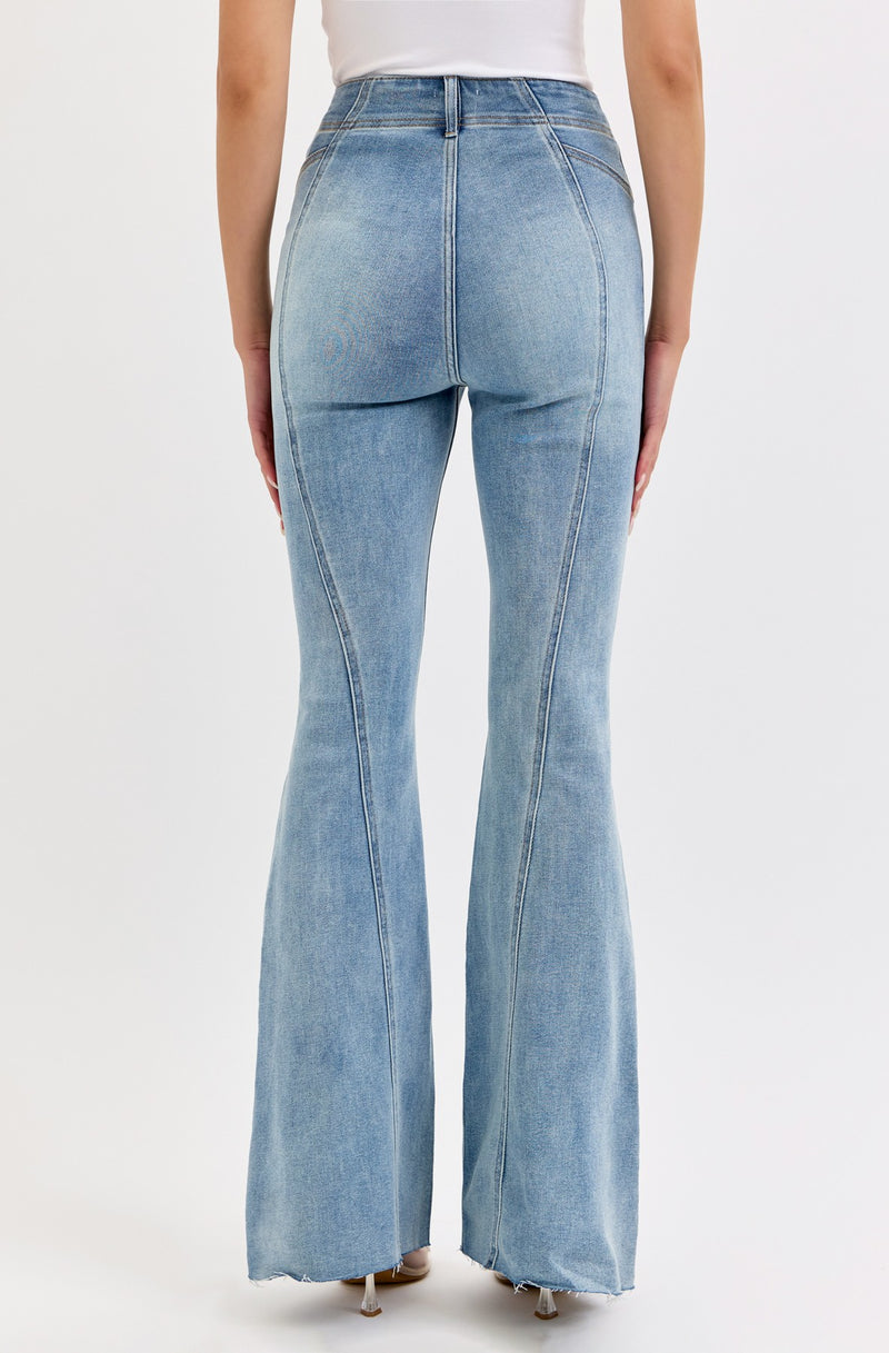 Penny Light Wash Flare Jeans
