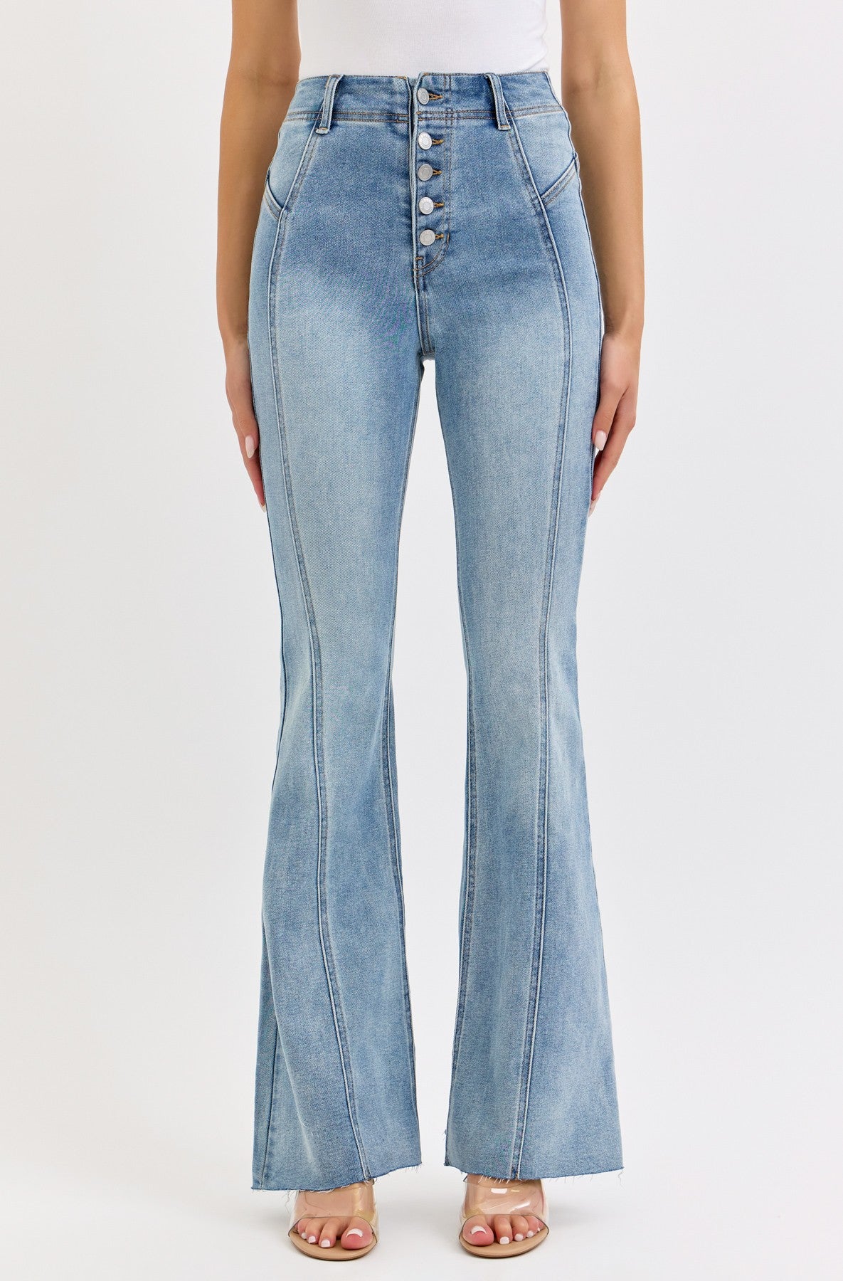 Penny Light Wash Flare Jeans