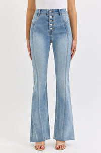 Penny Light Wash Flare Jeans