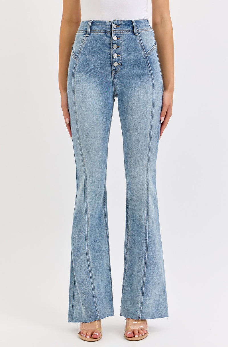 Penny Light Wash Flare Jeans
