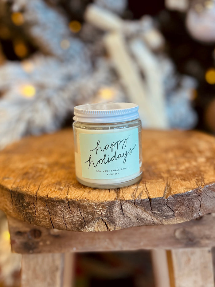 Happy Holidays Candle 3oz