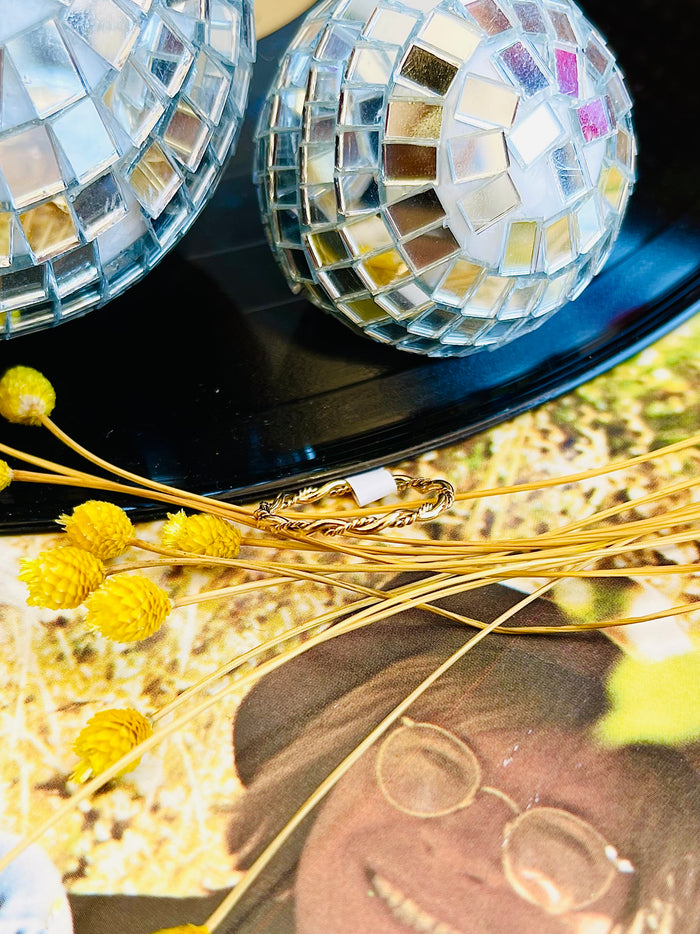 18K Gold Plated Dainty Rope Ring