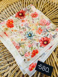 Pink Botanical Floral Bandana