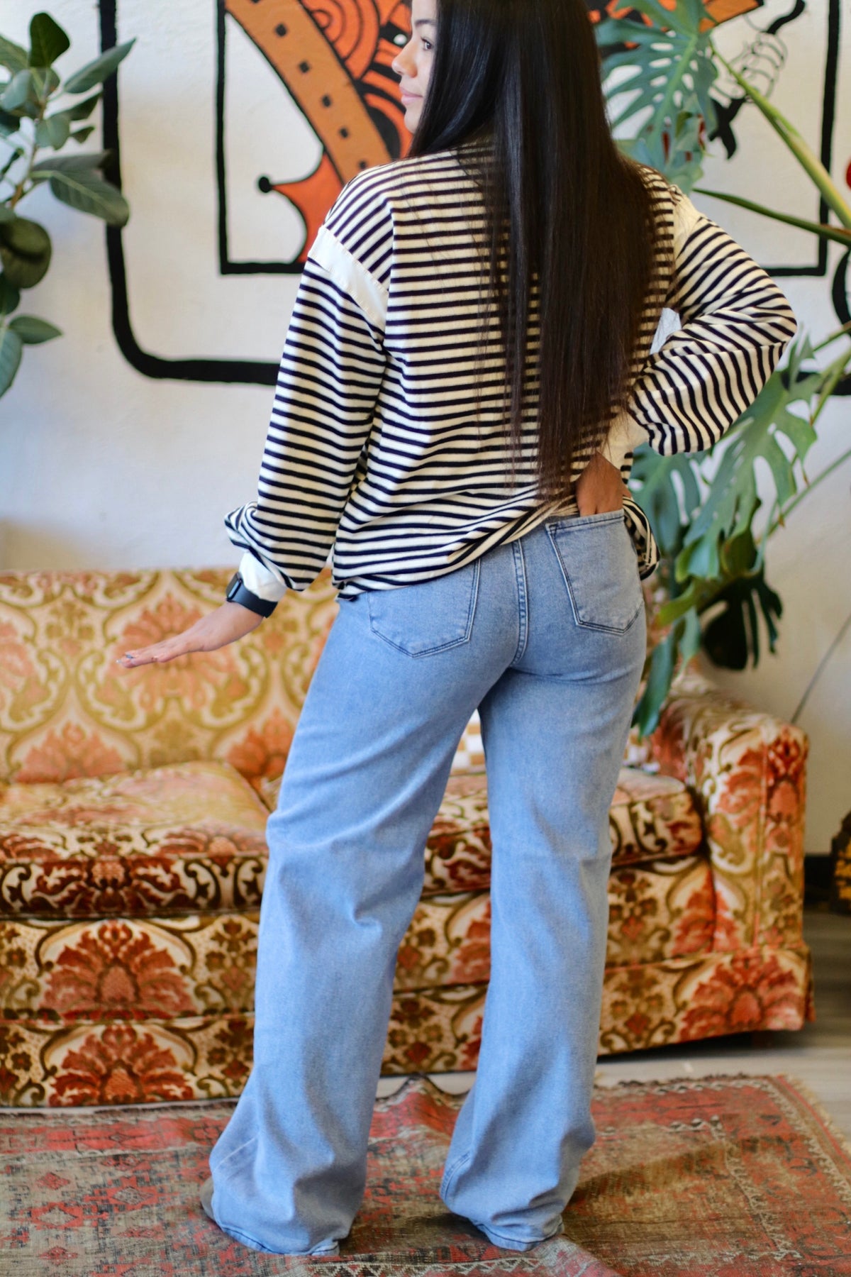 Medium Wash Wide Leg Jeans