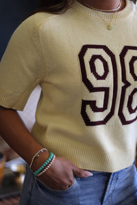 Mellie Short Sleeve 98 Sweater Top + Butter