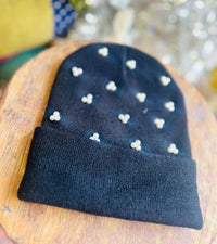 Black Jeweled Beanie + 3 styles