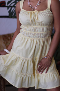 Butter Yellow Sleeveless A-Line Mini Dress