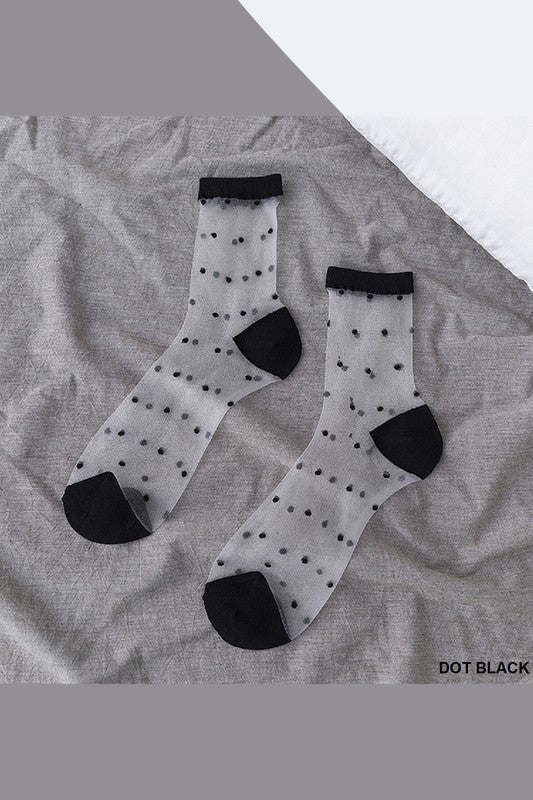 Cutie Polka Dot Sheer Socks