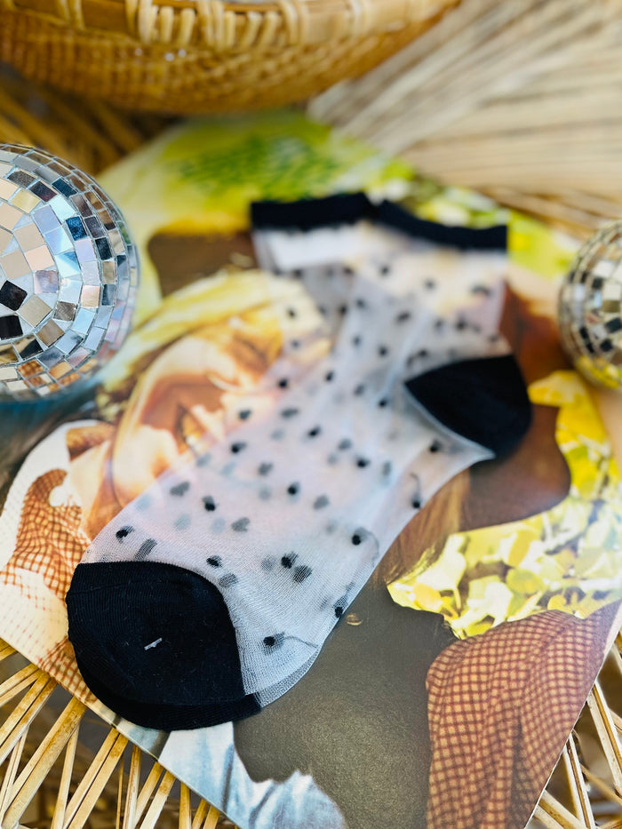 Cutie Polka Dot Sheer Socks