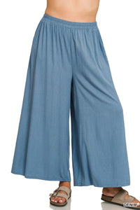 Curve + Cyndi Woven Pants in Blue