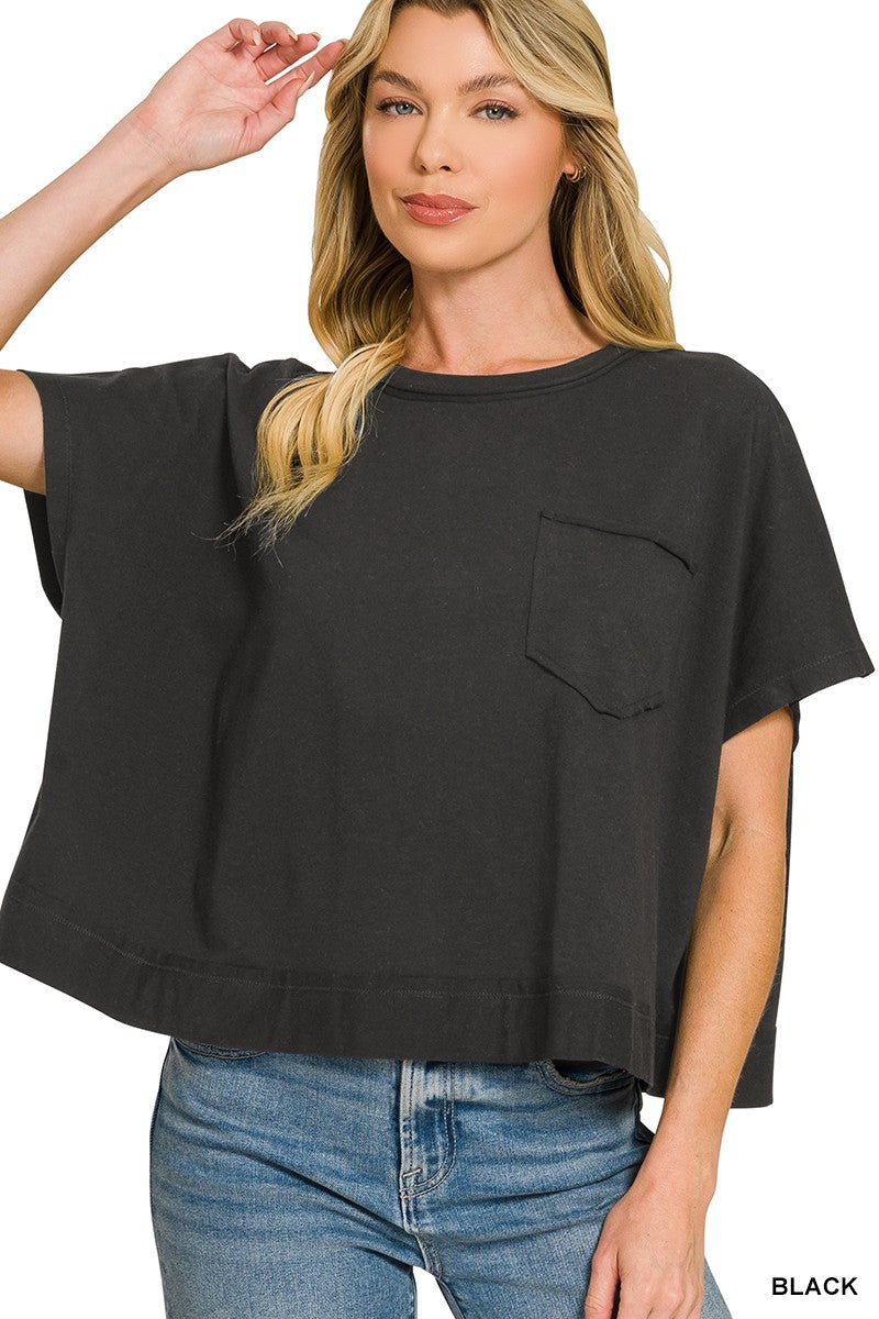 Dolly Oversized Boxy Top + Black