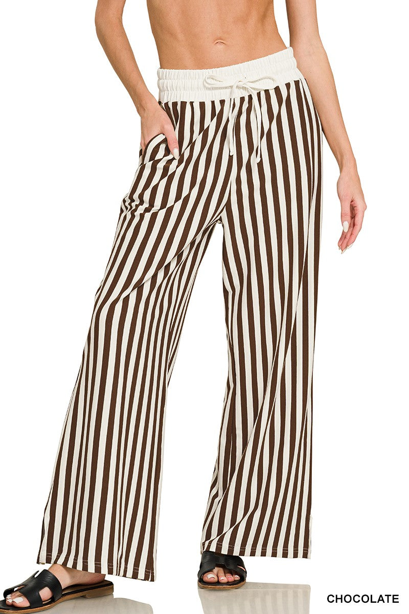 Stella Stripe Pants + Chocolate