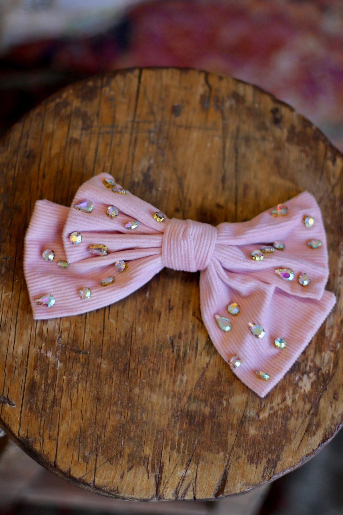 Large Cord Rhinestone Bow + 5 Colors