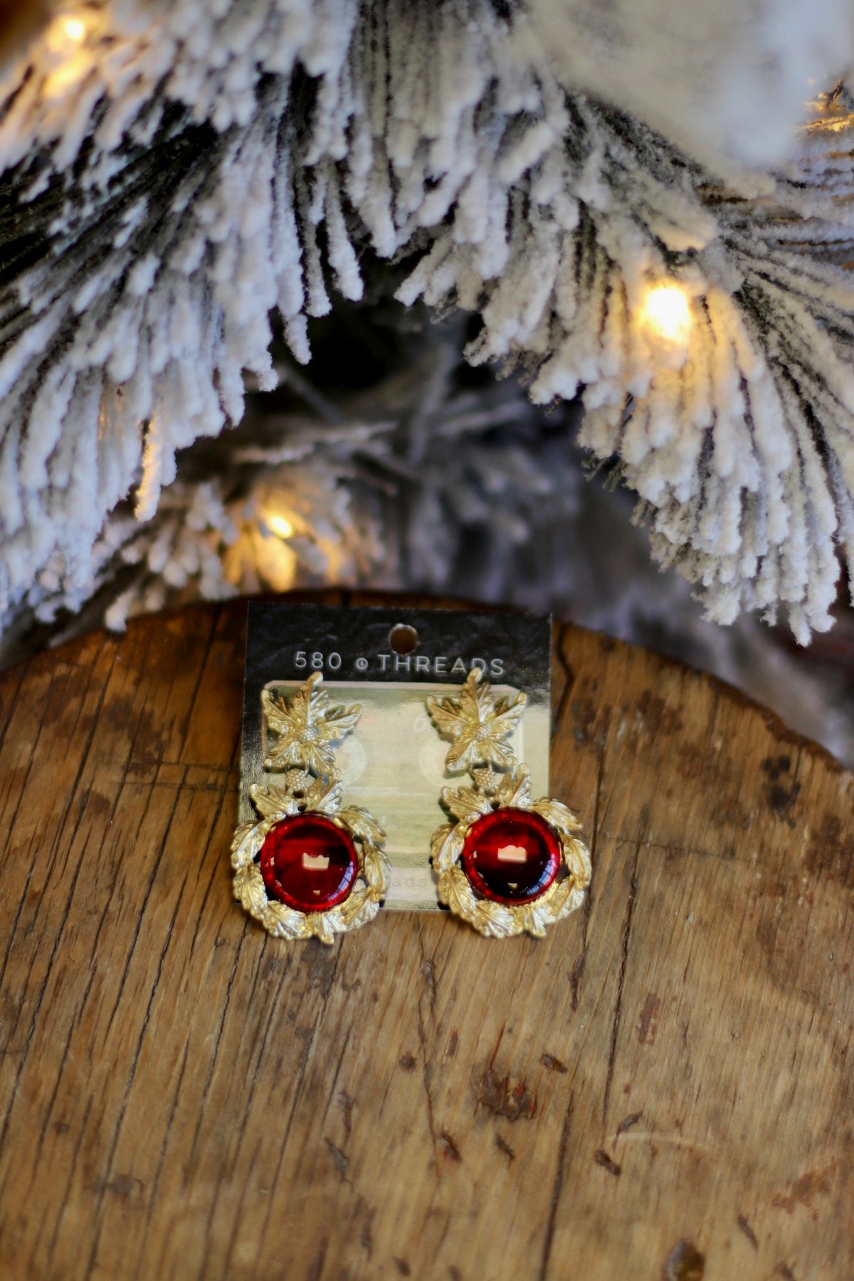 Retro Red & Gold Earrings