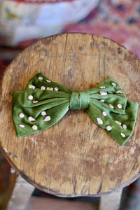 Large Cord Rhinestone Bow + 5 Colors