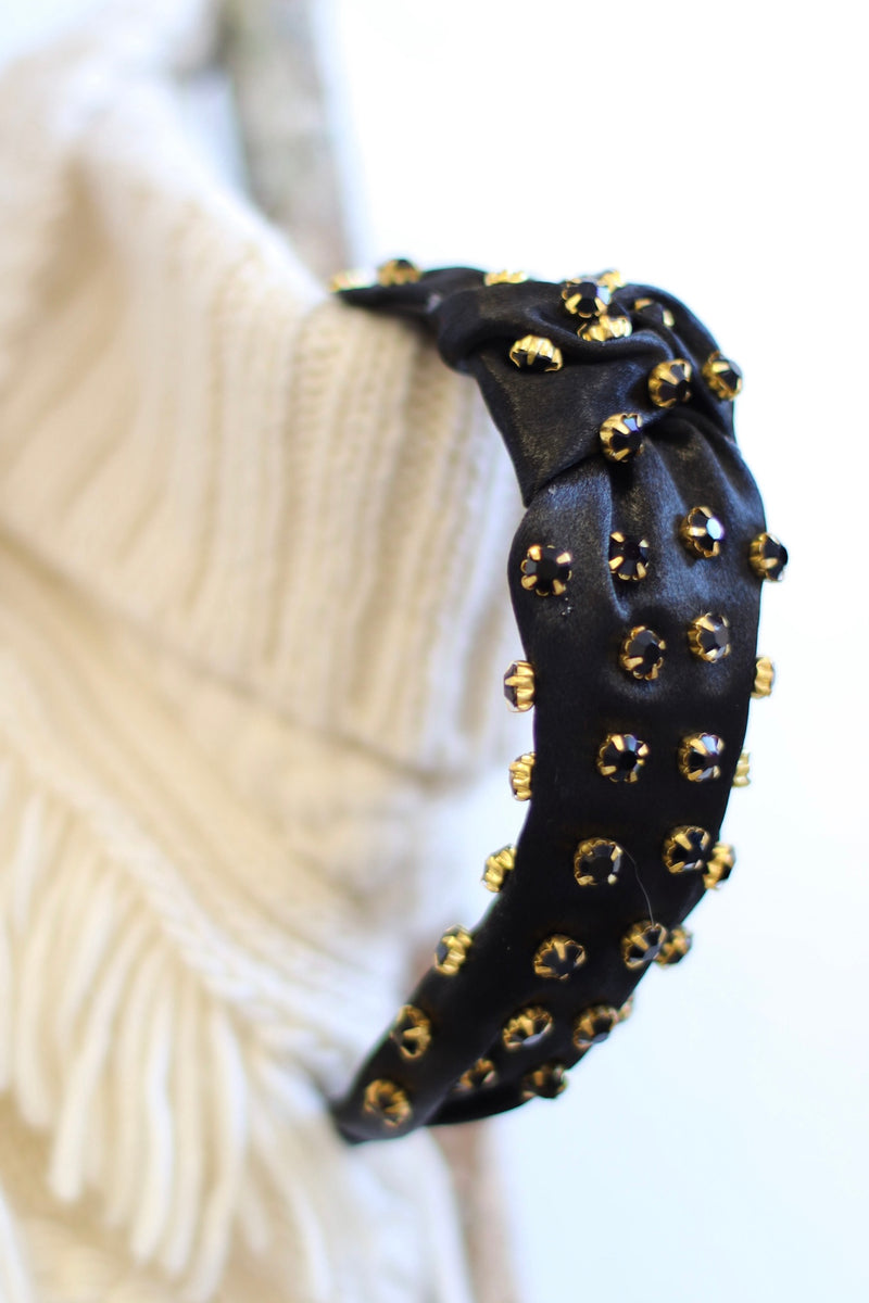 Satin Rhinestone Headband