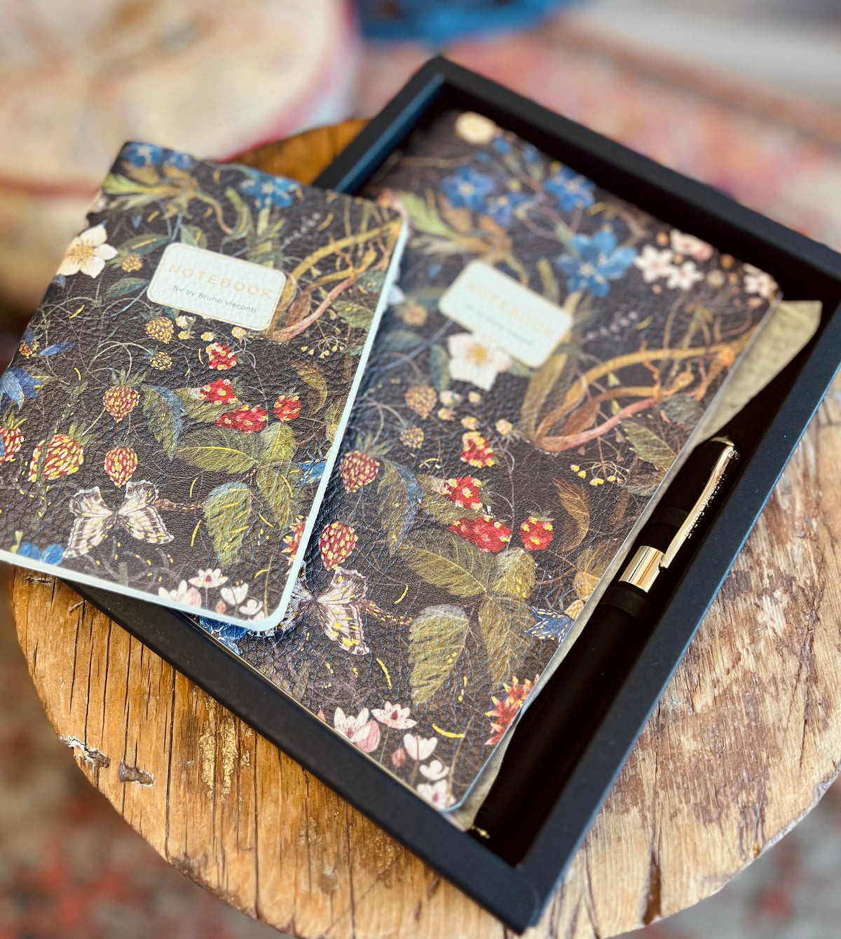 3 Piece Set - Forest Flowers - 2 Notebooks + Monaco Pen