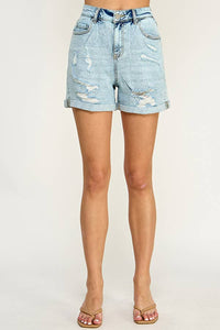 Jenny Mom Shorts - Light Wash
