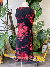 Vault Vintage // Red Rose Dress Medium