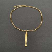 Fish Charm 18K Gold Plated Stainless Steel Necklace
