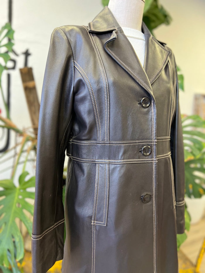 Vault Vintage | Ana Pleather Trench Large