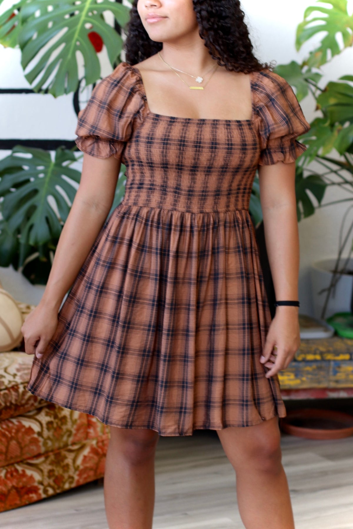 Harvest Time Dress + Brown