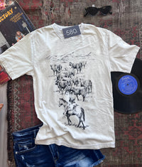 Ranch Life Off White Mineral Wash Graphic Tee