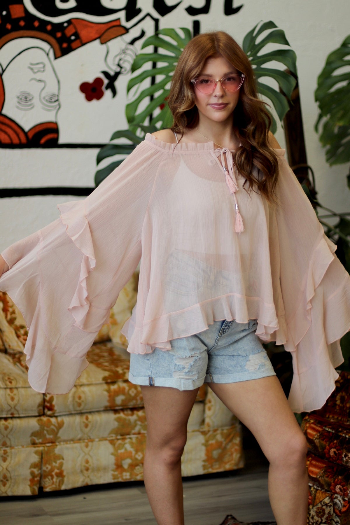 Lorelei Flowy Pink Blouse