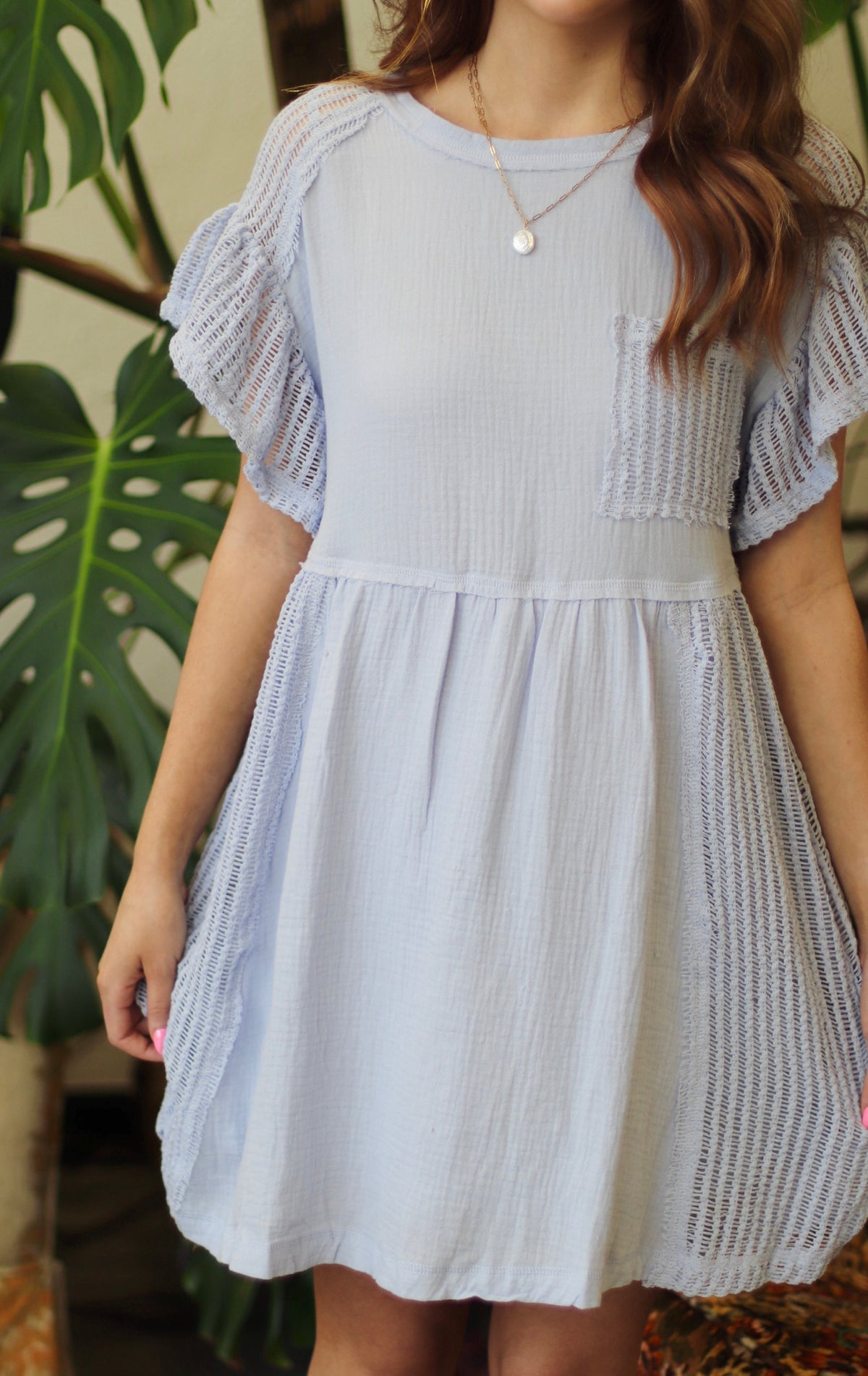 Cornflower Blue Mini Dress
