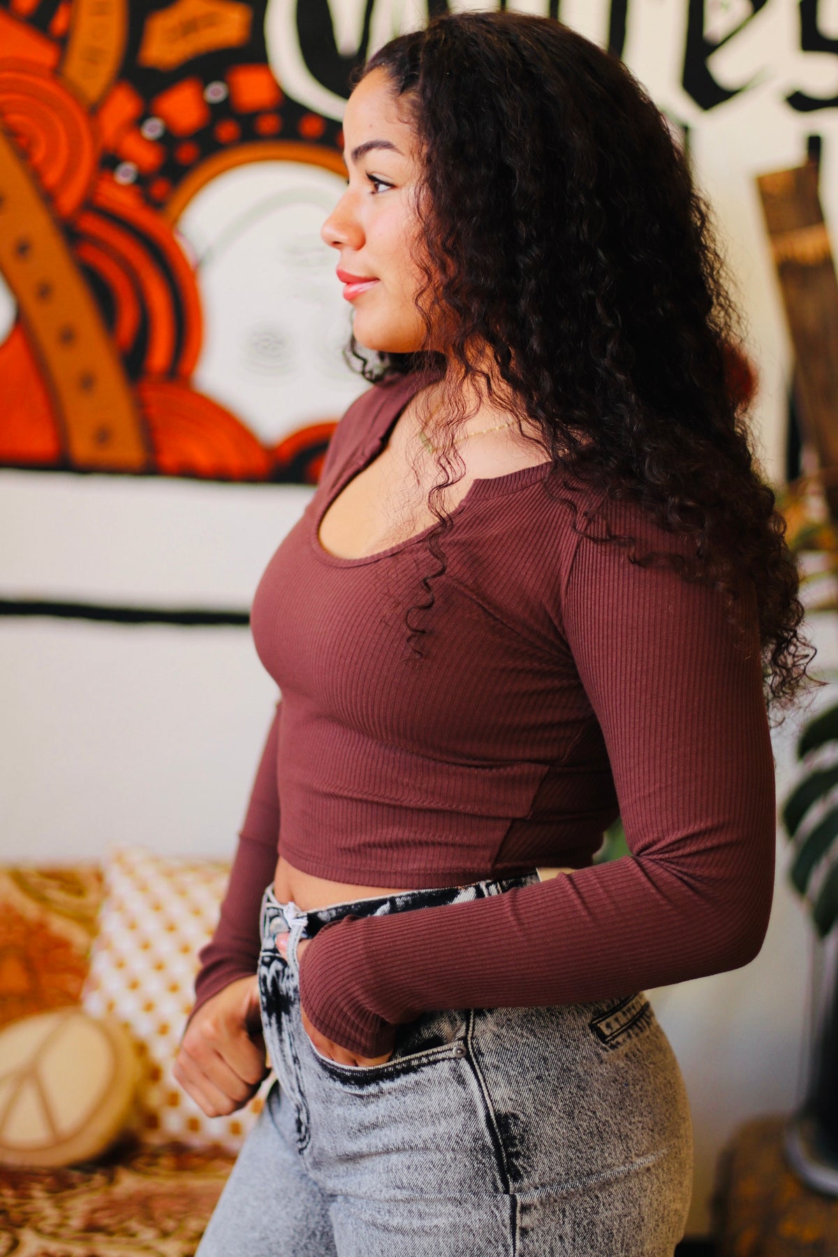 Heart Eyes Basic Crop + Chocolate