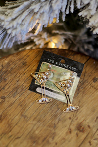 Cocktail Glass Earrings