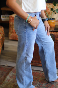 Pippa Light Wash High Rise Wide Leg