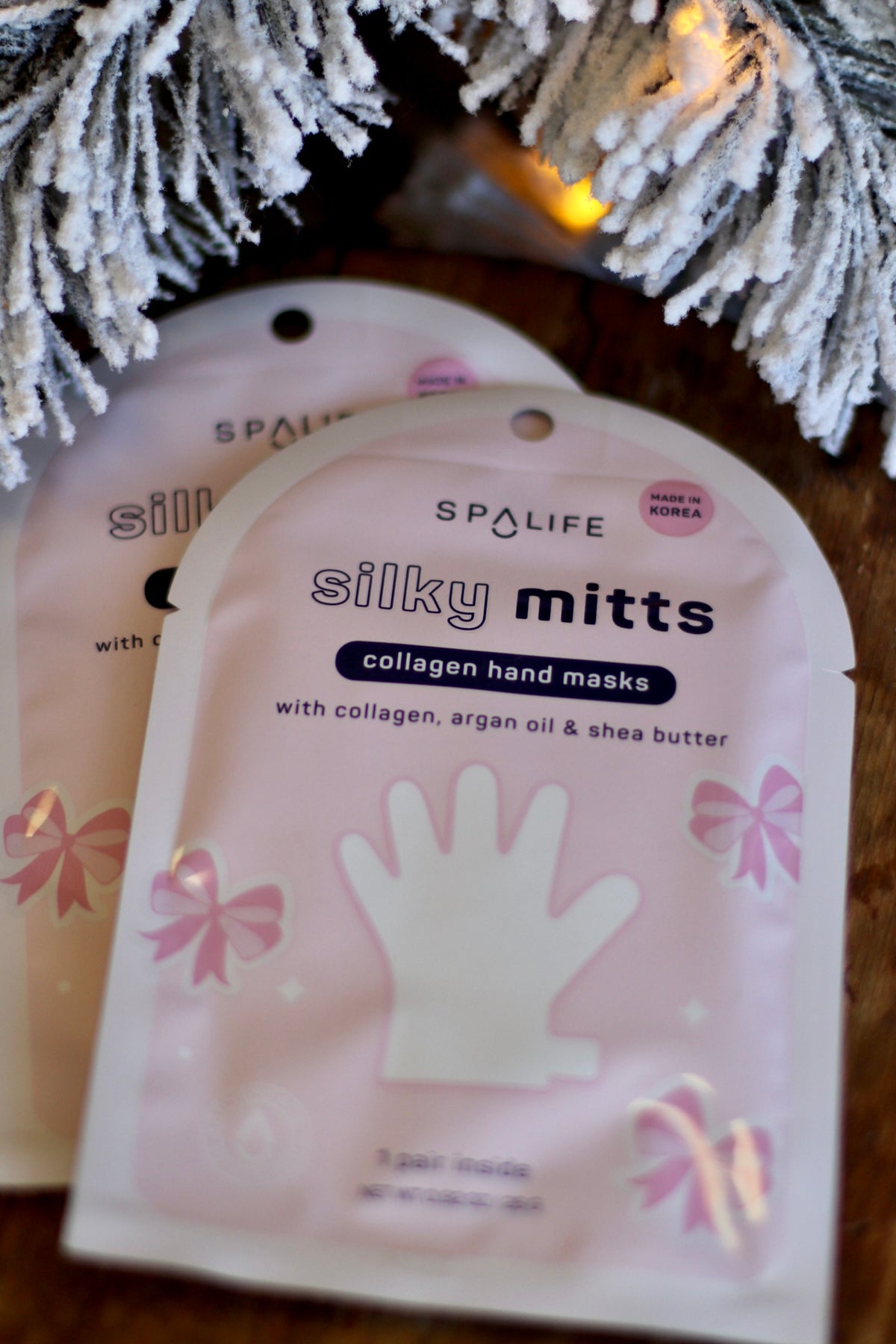 Christmas Holiday Silky Mitts Collagen Hand Gloves - 1 Pair