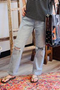 Distressed Light Wash Jeans