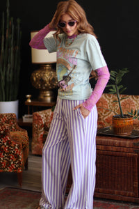 Stella Stripe Pants + Lavender