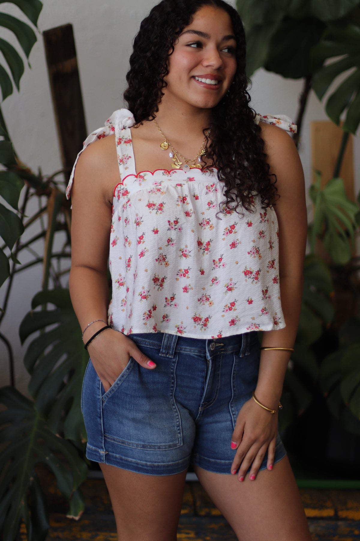 Utility Pocket Denim Shorts