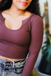 Heart Eyes Basic Crop + Chocolate