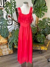 Vault | Red Romance Slip/Nightgown Small