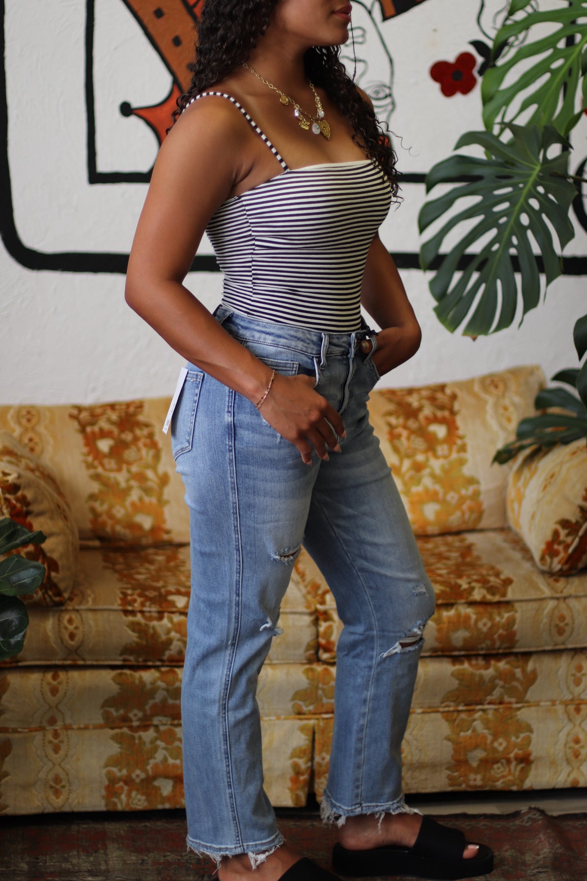 Carter High Rise Ripped Jeans