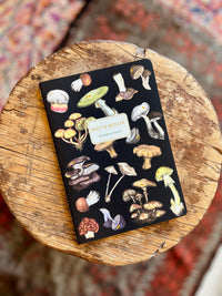 Mushrooms on Black Notebook