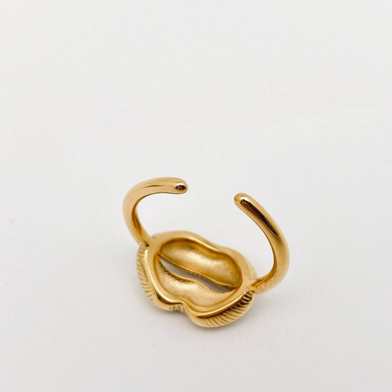 18K Gold Plated Adjustable Lips Ring